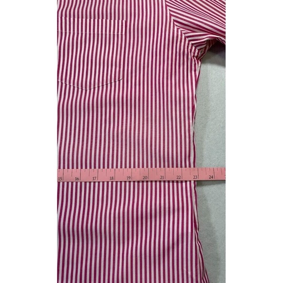 Haupt Shirt Modern Fit Men's Size XL Red Striped Collared Long Sleeve Button Up - Picture 10 of 16